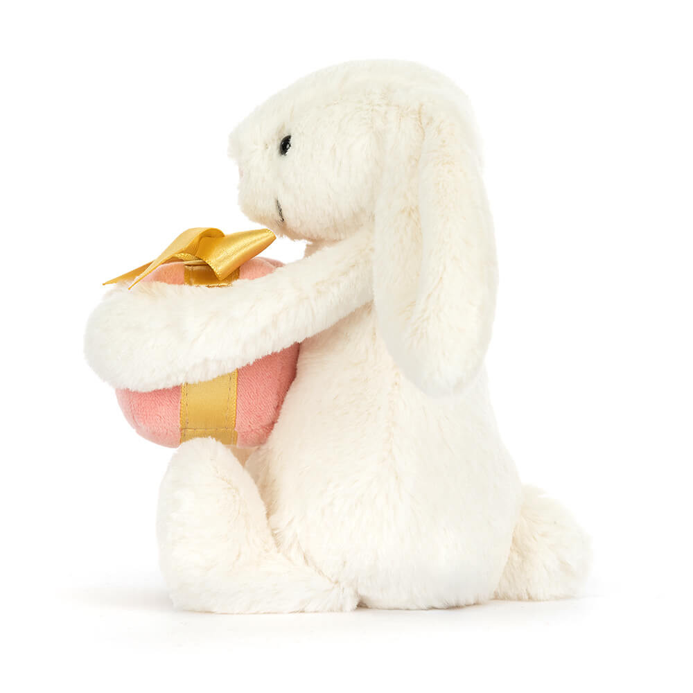 Alternative view of Bashful Bunny with Present