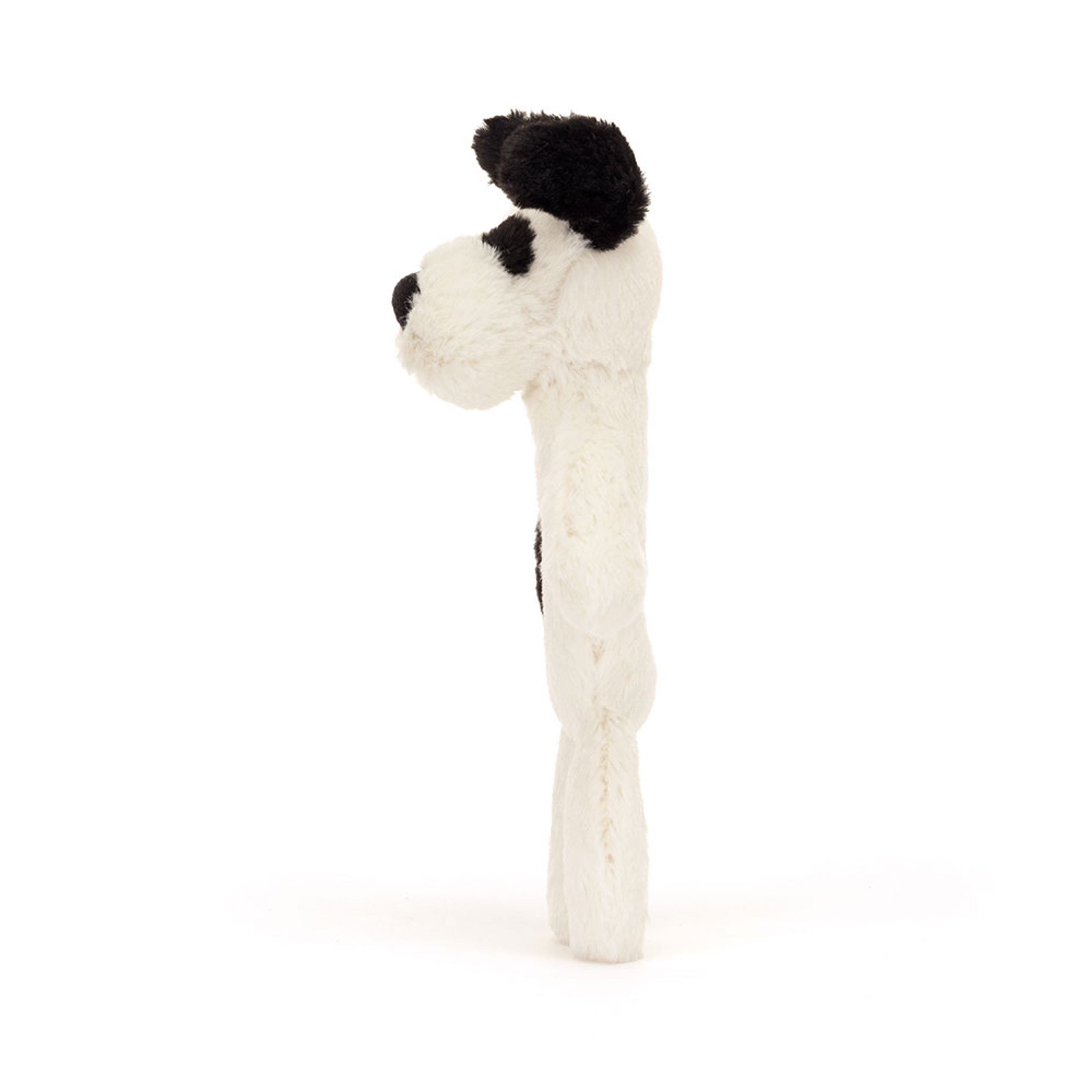 Alternative view of Bashful Black & Cream Puppy Ring Rattle