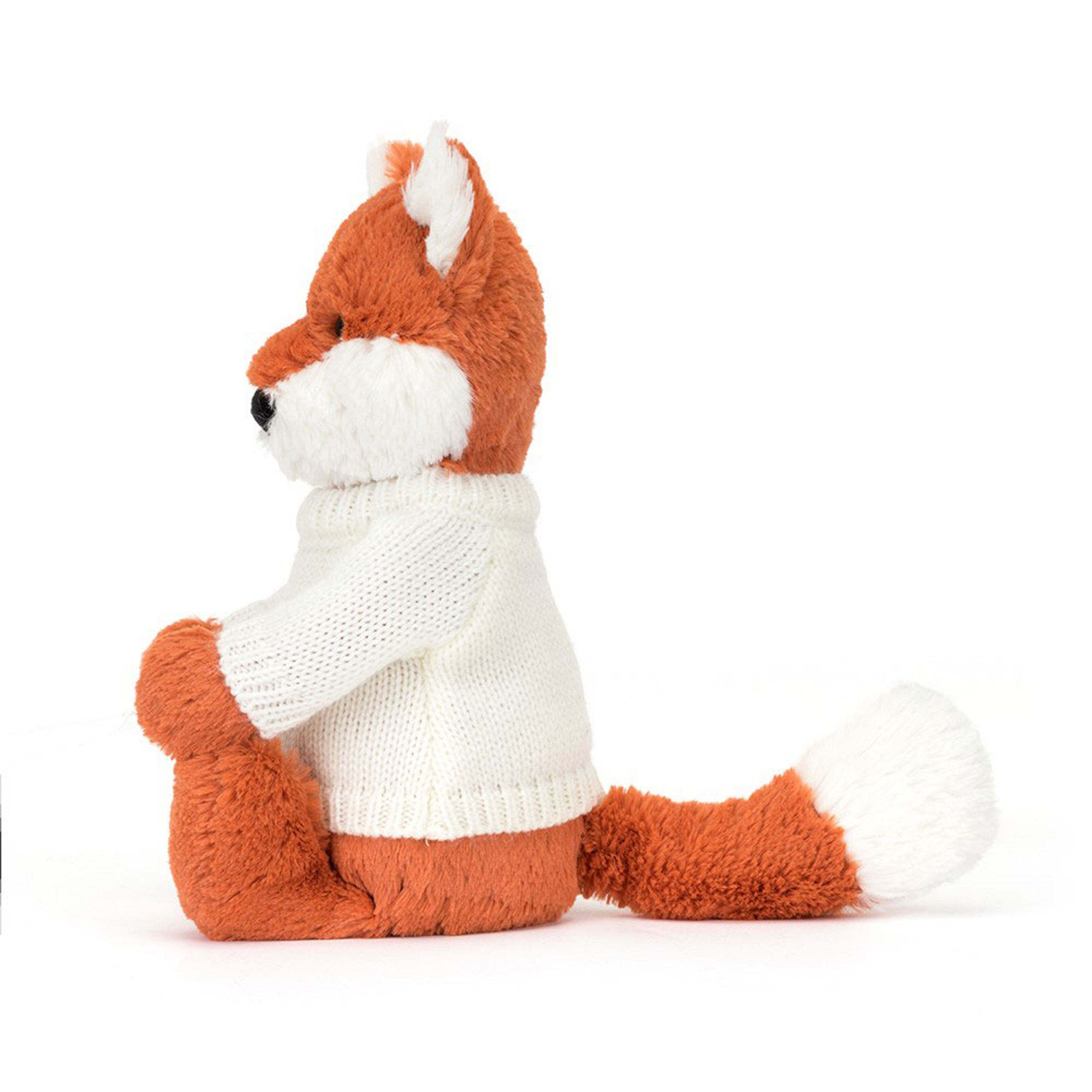 Bashful Fox Cub with Personalized Cream Jumper - Image 3