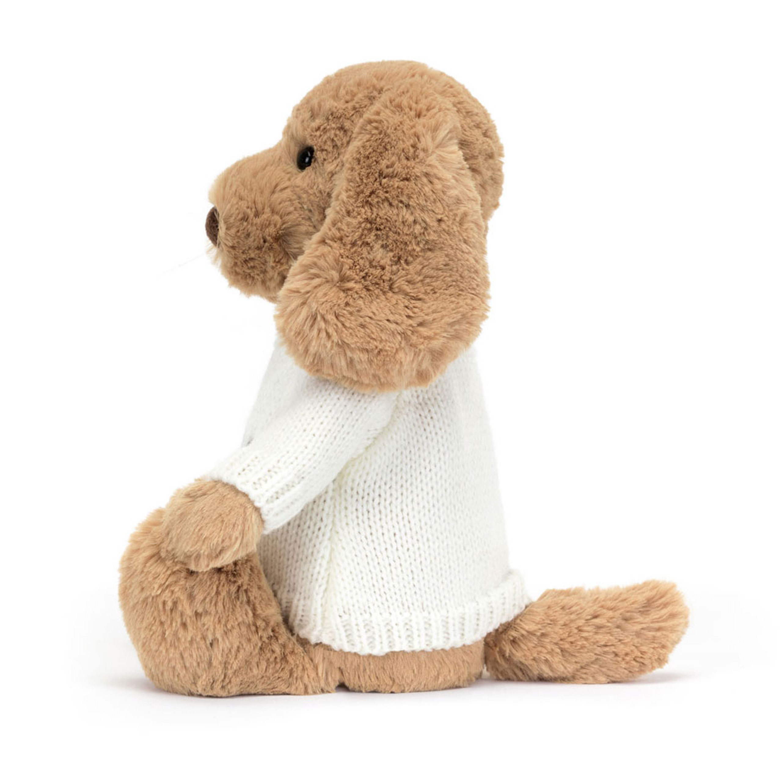 Bashful Toffee Puppy with Personalized Cream Jumper - Image 3