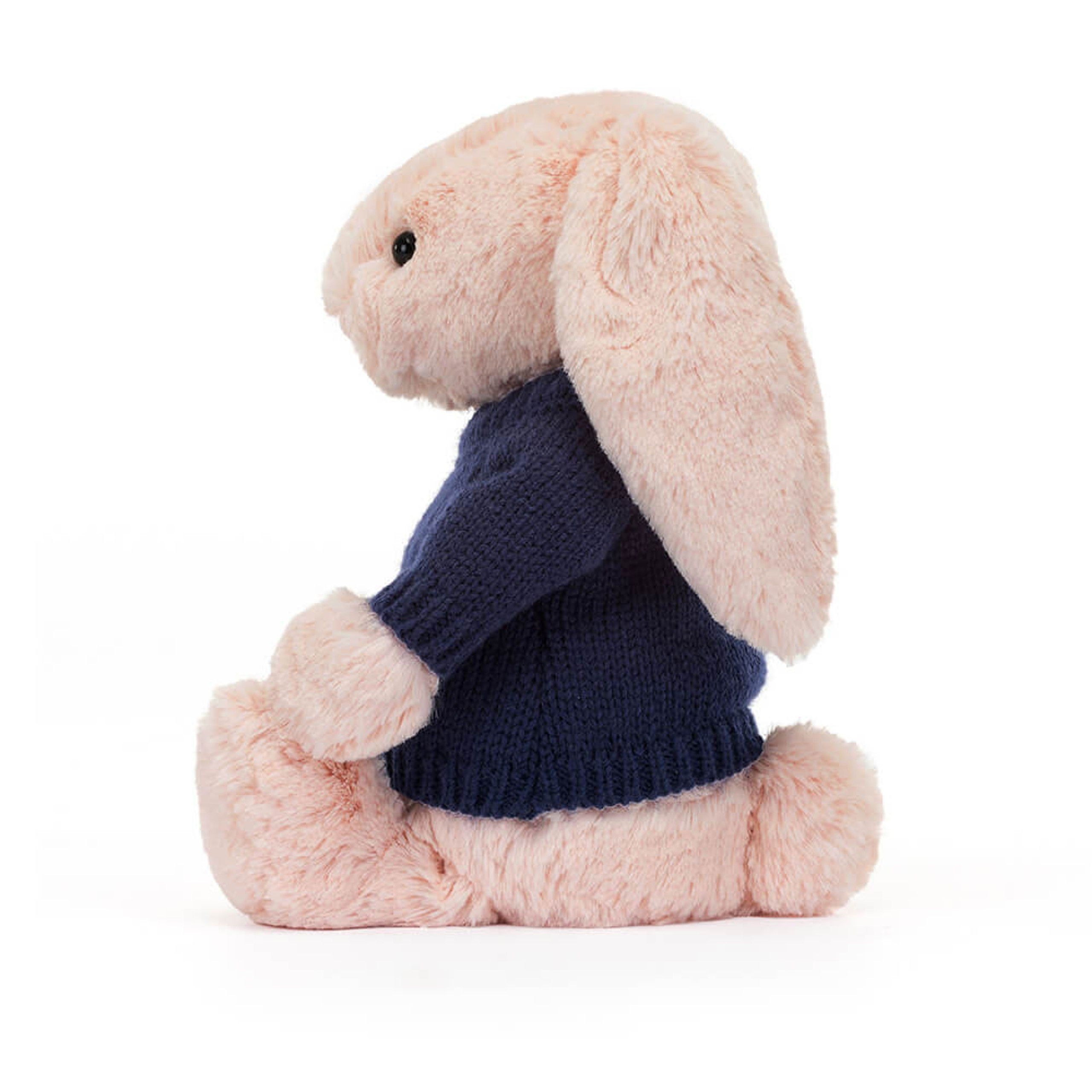 Bashful Blush Bunny with Personalized Navy Jumper - Image 3