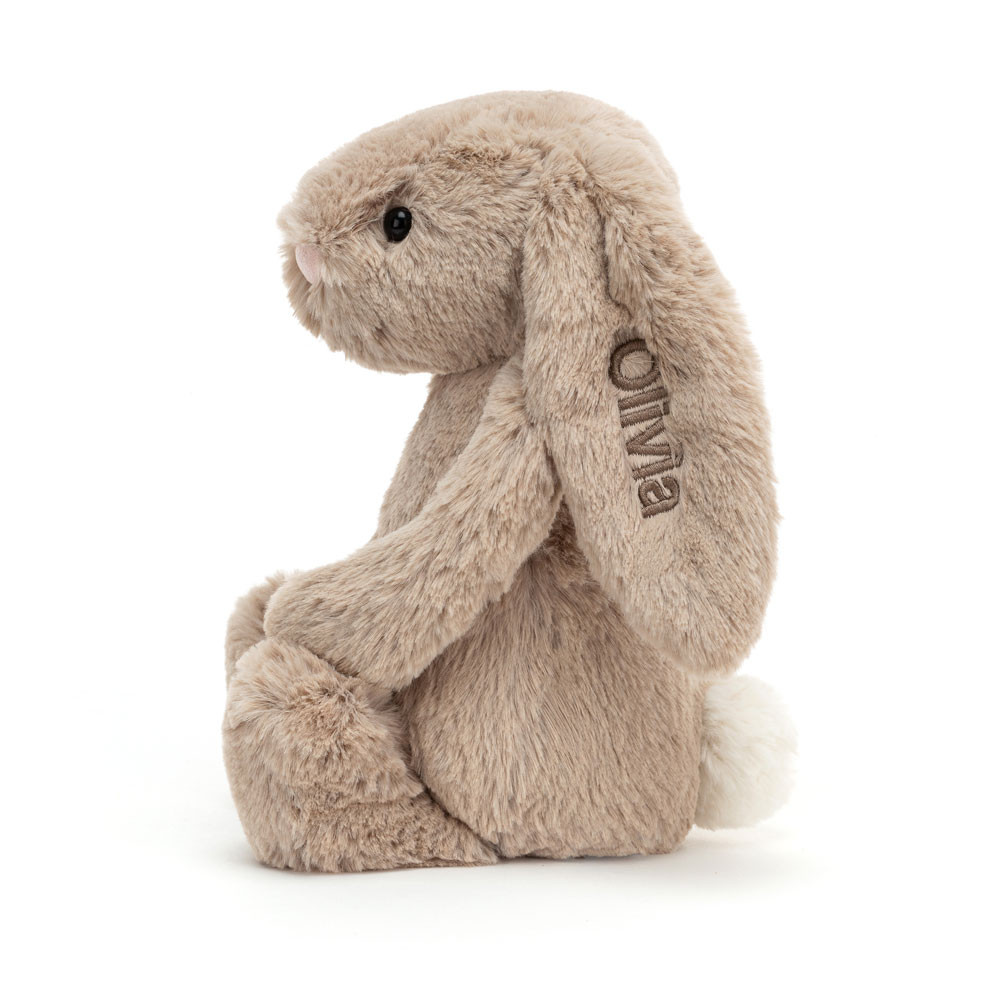 Alternative view of Personalized Bashful Beige Bunny Medium