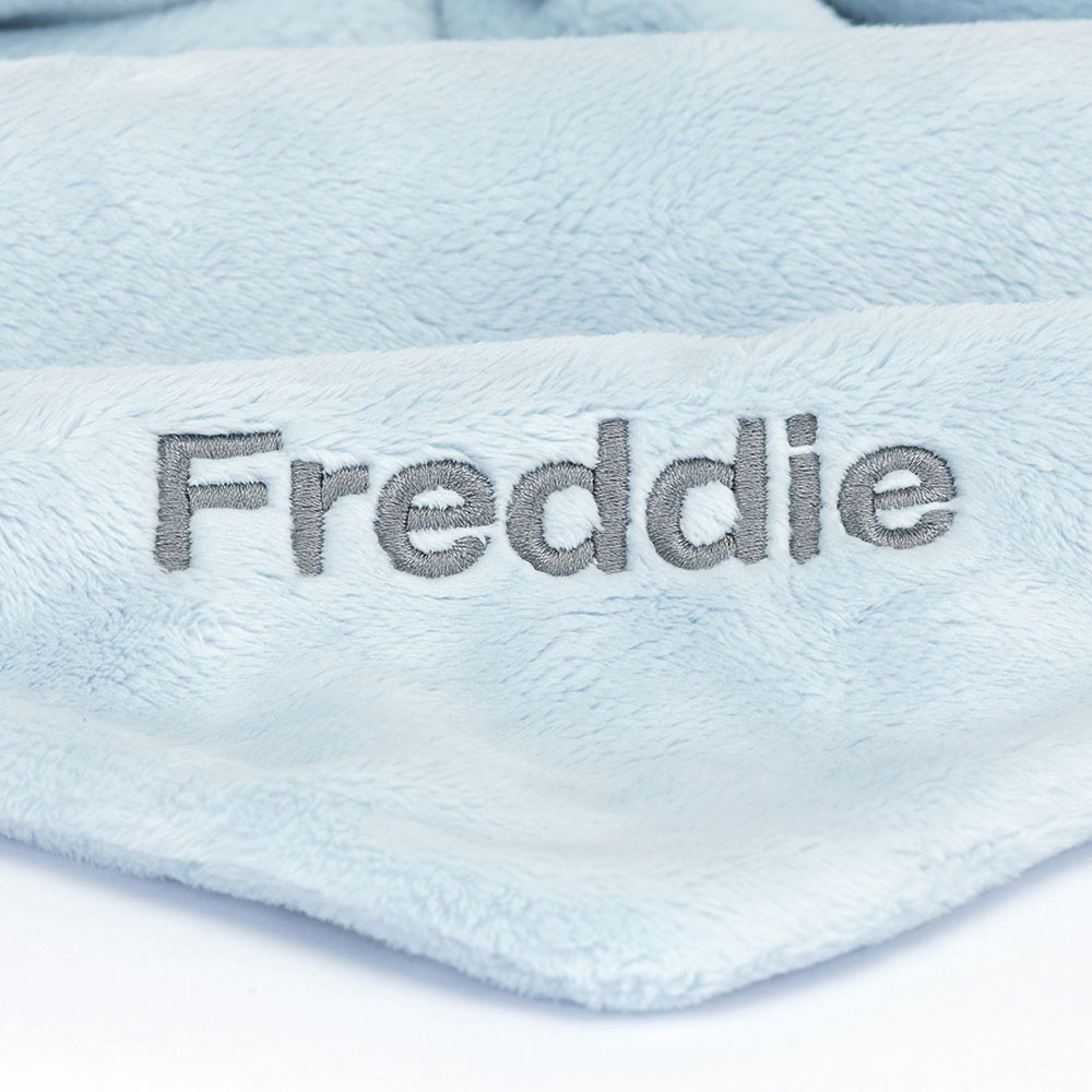 Alternative view of Personalized Bashful Blue Bunny Soother