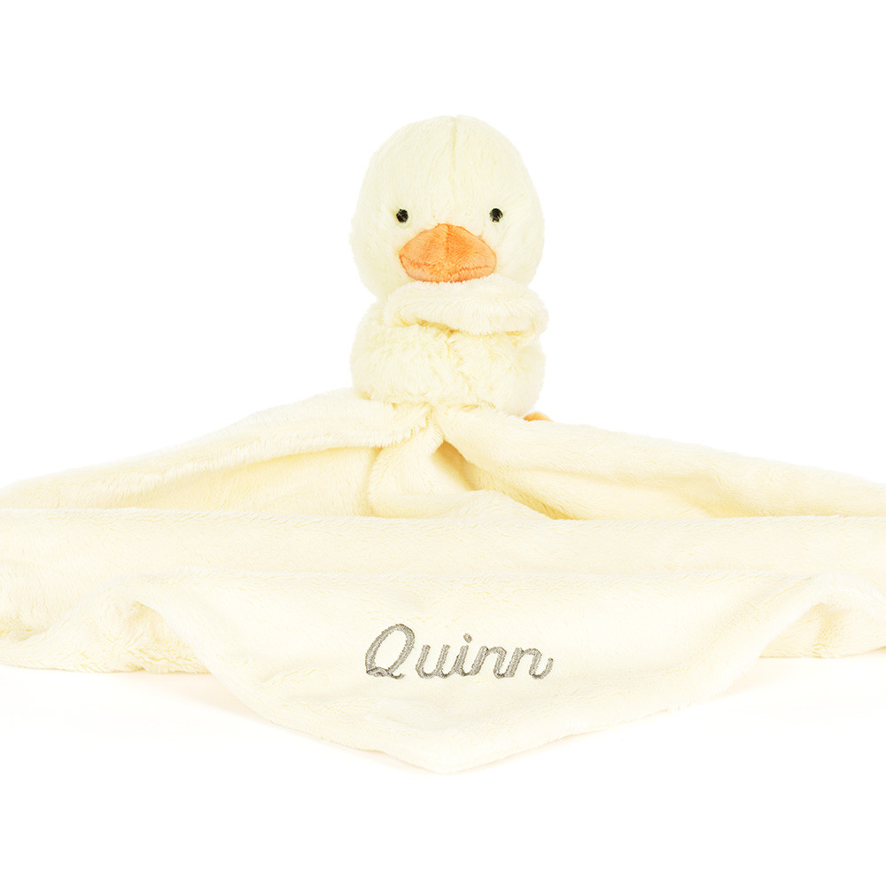 Alternative view of Personalized Bashful Duckling Soother