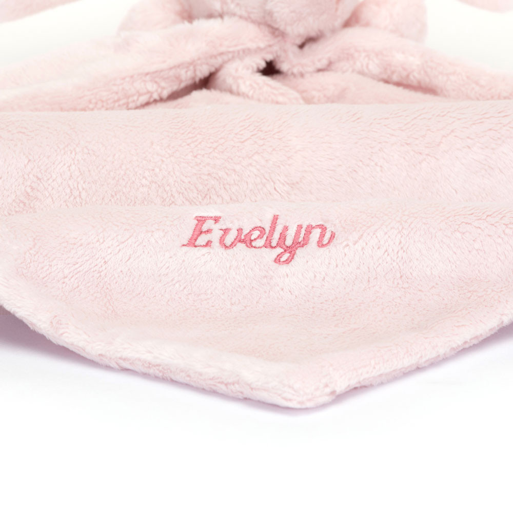 Alternative view of Personalized Bashful Pink Bunny Soother